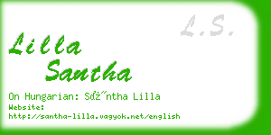 lilla santha business card